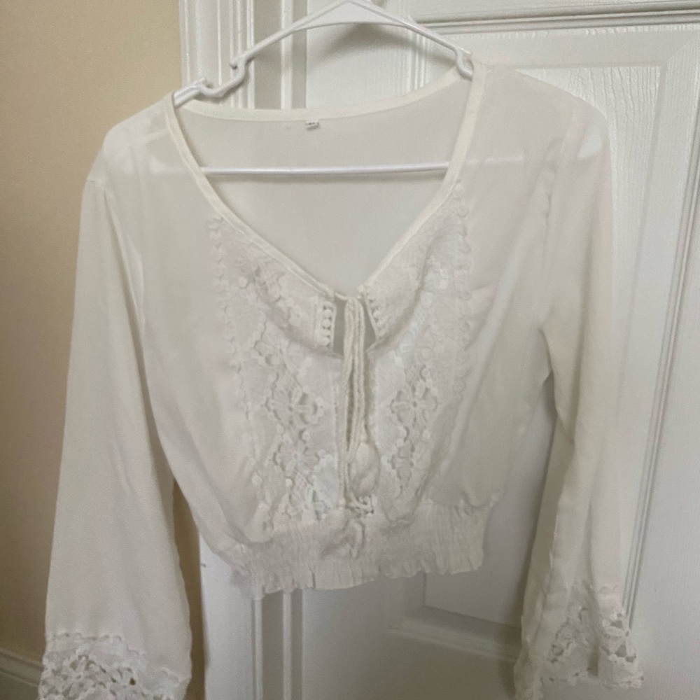 White free flowing blouse